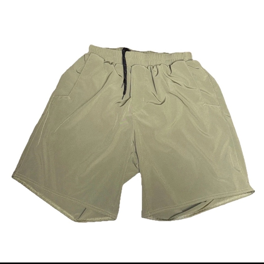Columbia Sportswear Swim Trunks Kid S/M Olive Green Omni-Shade Drawstring Boys